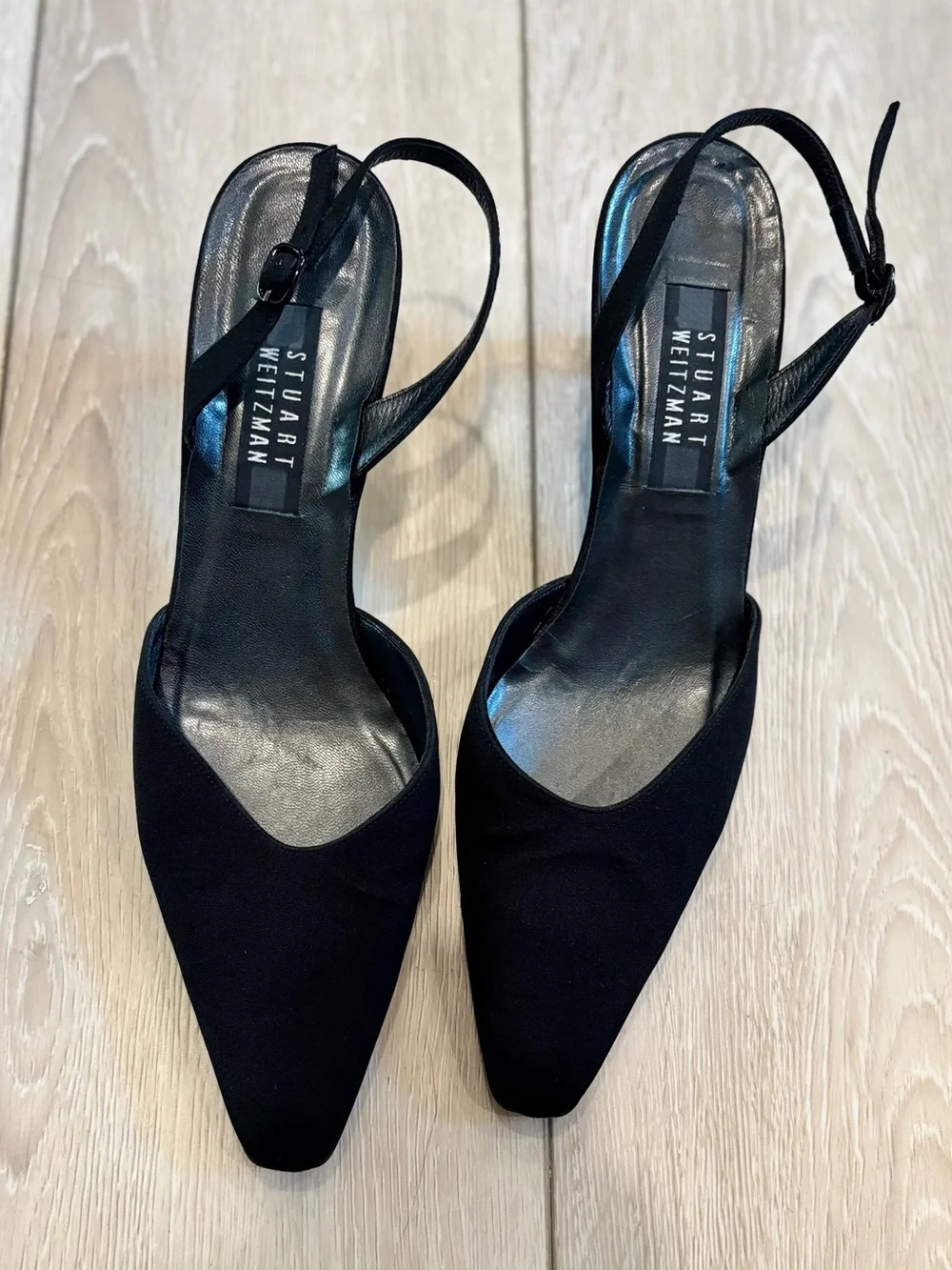 Stuart Weitzman Black Slingback Heels